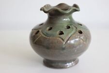 Vase pique fleur en grès Meyssac Correze poterie céramique vintage  tweedehands  verschepen naar Netherlands