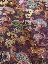 Tecido de estofamento tapeçaria paisley brocado jacquard roxo borgonha 34x54 comprar usado  Enviando para Brazil