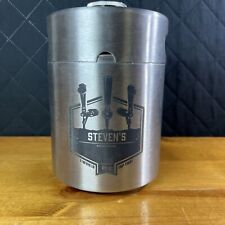 Mini barril 64 oz portátil aço inoxidável Growler Mancan Stevens eu tocaria isso comprar usado  Enviando para Brazil