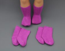 American Girl 3 pares de meias de algodão de malha rosa vermelha para roupas de boneca de 18 pol., usado comprar usado  Enviando para Brazil
