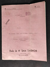 Document notarié 1956 d'occasion  France
