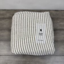 West Elm European Flax Linen Classic Stripe Duvet Cover Full/Queen Cedar Natural for sale  Shipping to South Africa