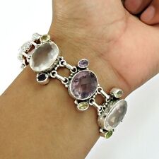 Anniversario Regalo per Lei Naturale Ametista Catena Boho Bracciale 925 Argento segunda mano  Embacar hacia Mexico