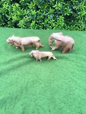 Three wooden animals for sale  WINDLESHAM