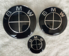 3PCS For BMW Heritage Emblem Kit 82mm Hood 74mm Trunk 45mm Steering Whee Logo for sale  Shipping to South Africa