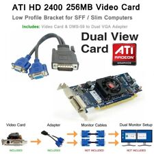 Placa de vídeo monitor duplo perfil baixo ATI Radeon SFF 256MB DDR2 PCI-E x16 VGA HD comprar usado  Enviando para Brazil
