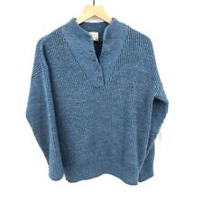 suéter vintage L.L.Bean alta caminhada fio lã mistura vovô azul academia L masculino comprar usado  Enviando para Brazil