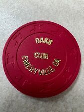 Oaks Club .25 Cent Paulson top hat and cane Chip red rare for sale  Shipping to South Africa