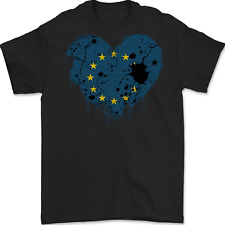 Camiseta de fútbol para hombre Love bandera de la UE bandera de la Unión Europea 100 % algodón segunda mano  Embacar hacia Argentina