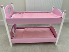 Argos pink/white dolls wooden bunkbed and accessories. Excellent used condition! for sale  WOLVERHAMPTON