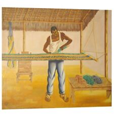 Alfredo Zalce Oil Painting Hammock Weaver Hamaquero 1949 Michoacan Art for sale  Shipping to Canada