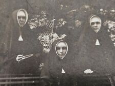 Antique Photo Of 3 Nuns. Kinda Creepy. Photo On Board.  for sale  Shipping to South Africa