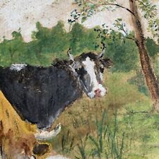 Bonita pintura vintage acuarela 3 vacas en un estanque de pastoreo firmado ¡ENVÍO GRATUITO! segunda mano  Embacar hacia Argentina