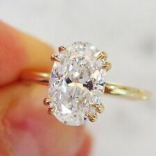 5.05 Ct Certified Oval Cut Off White Diamond 925 Silver Ring Great Shine for sale  Shipping to South Africa