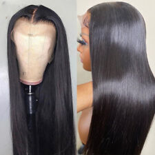 Peruca frontal de renda transparente brasileira longa reta cabelo humano perucas femininas comprar usado  Enviando para Brazil