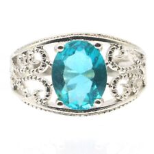 Highly Recommend Rich Blue Aquamarine Wholesale Drop Shipping Silver Ring 6.25 for sale  Shipping to South Africa