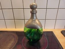 Carafe Ancienne Etain martelé -verre vert d'occasion  Clermont-Ferrand-