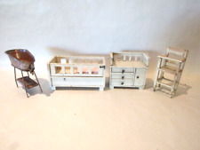 Muebles de madera para casa de muñecas vintage de 4 piezas a escala de 1" segunda mano  Embacar hacia Mexico