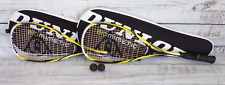 2 raquetes de abóbora Dunlop Blackstorm grafite 135g 500cm quadrado Capa e bola 16x19 comprar usado  Enviando para Brazil