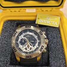 Invicta Aviator relógio masculino preto mostrador de fibra de carbono pulseira de silicone preta 21738 comprar usado  Enviando para Brazil