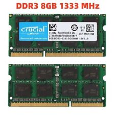 Computadora portátil CRUCIAL DDR3 4 GB 8 GB 1333 MHz PC3-10600 SODIMM 204 pines memoria RAM 10600S segunda mano  Embacar hacia Argentina