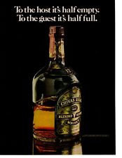 1975 Chivas Regal Blended Scotch Whisky Host Meio Vazio Convidado Meio Anúncio Estampa Completa comprar usado  Enviando para Brazil
