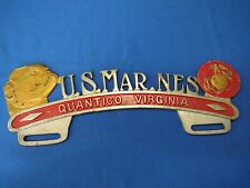 Usado, Acessório emblema superior placa de licença USMC US Marine Quantico Virginia LEIA comprar usado  Enviando para Brazil
