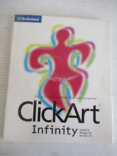 BRODERBUND CLICKART INFINITY w 9 CD'S 1999 for sale  Shipping to South Africa