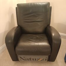 Natuzzi black leather for sale  LONDON