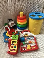 Lote grande de juguetes educativos vintage para bebés de aprendizaje Fisher Price, usado segunda mano  Embacar hacia Argentina