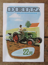 orig. Prospekt Deutz 22PS luftgekühlt Traktor Schlepper 1955 (W1155-3) comprar usado  Enviando para Brazil