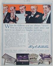 Gilette Razor Blade Sales Company Vintage 1910 Ad "Saturday Night Sitter" for sale  Shipping to South Africa