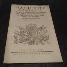 1752 manifesto camerale usato  Varano Borghi