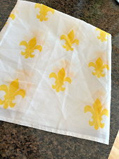 Usado, Grande 34x59 Fleur De Lis Bandeira Reino da França Branco Amarelo Tecido Poli Nylon comprar usado  Enviando para Brazil