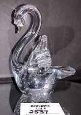 Estatueta de vidro transparente Bullicante Swan peso papel bolha controlada comprar usado  Enviando para Brazil