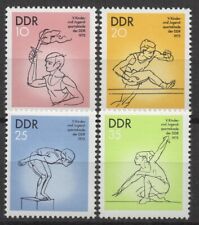 Alemanha DDR 1975 Sc# 1665-1668 Estado perfeito, sem marca de charneira esportiva Spartakiad selo de barra de mergulho comprar usado  Enviando para Brazil