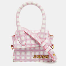 Bolsa Jacquemus couro quadriculado rosa/branco mini Le Chiquito alça superior comprar usado  Enviando para Brazil