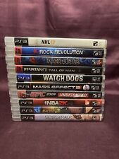 10 PS3 Game Lot Mass Effect Rockband Uncharted NBA Watch Resistance Dogs Bundle, used for sale  Shipping to South Africa