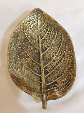 Vintage Virginia Metalcrafters 1948 Metal Gloxinia Leaf Tray Decorative Brass, used for sale  Shipping to South Africa