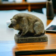 Antique Cast Iron H W Adam’s & Co. Pig Hog Paperweight 3” X 2.25”, used for sale  Shipping to South Africa