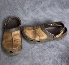 Crocs Yukon Mesa tamancos sapatos masculinos tamanho 12 marrom couro marrom mula comprar usado  Enviando para Brazil
