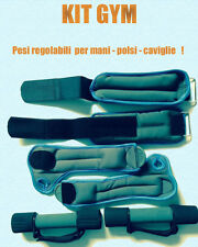 Polsiere Cavigliere chiusura con Velcro Zavorra Peso 0,5kg  e MANUBRI KIT !!! usato  Italia
