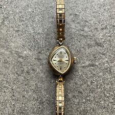 Reloj mecánico suizo vintage Gruen 17 joyas para mujer estuche enchapado en oro A4, usado segunda mano  Embacar hacia Argentina