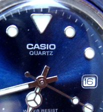 Casio Masculino Prata Azul Data MTD-1010 1346 MOD Nova CINTA DA OTAN & BattERY PULSO GRANDE comprar usado  Enviando para Brazil