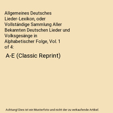 Allgemeines deutsches lieder gebraucht kaufen  Trebbin