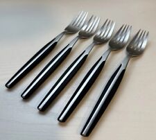 Moderna Eetrite Black Stainless Edan Flatware MCM - 4 Forks 7 5/8” & 1 Fork 8” for sale  Shipping to South Africa