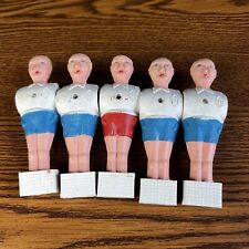 5 ORIGINAL VINTAGE TOURNAMENT SOCCER FOOSBALL GAME PLAYERs RED AND BLUE, used for sale  Shipping to South Africa