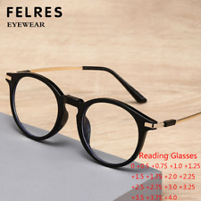 Óculos de leitura masculino feminino redondo azul luz bloqueio leitores presbiopicos retrô novo comprar usado  Enviando para Brazil