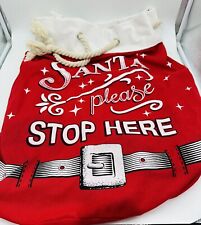 Bolsa de presente Natal Papai Noel tecido de férias lona 21”x26” comprar usado  Enviando para Brazil