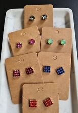 5  pack of crystal stud earrings - Swarovski crystal multi colour - New    for sale  Shipping to South Africa